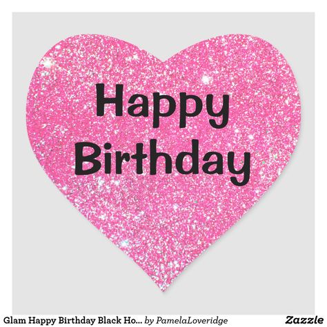 Happy Birthday Pink Sparkle, Happy Birthday Cards Images, Topper Kue, Cake Stickers, Pink Cake Toppers, Happy Birthday Hearts, Birthday Cards Images, Bts Cake, Birthday Heart