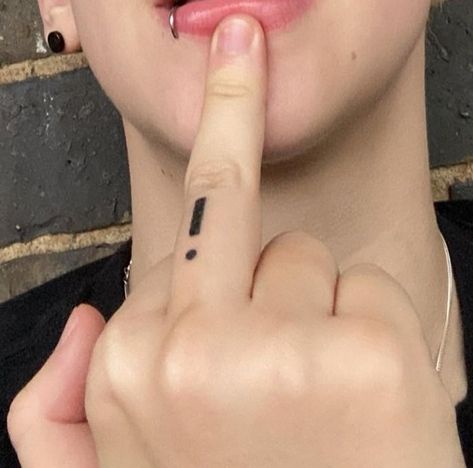 Numbers On Fingers Tattoo, Number On Finger Tattoo, Pointing Finger Tattoo, Exclamation Point Tattoo, Exclamation Mark Tattoo, Feminist Finger Tattoo, Middle Finger Tattoos, Child Drawing, Mark Tattoo