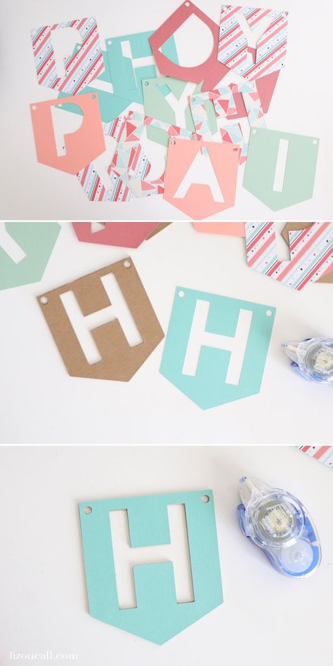 Cricut Projects Birthday, Cricut Birthday Decorations, Banner With Cricut, Cricut Party Decorations, Cricut Banner, Cricut Explore Air Projects, Birthday Deco, Diy Birthday Banner, Cricut Birthday