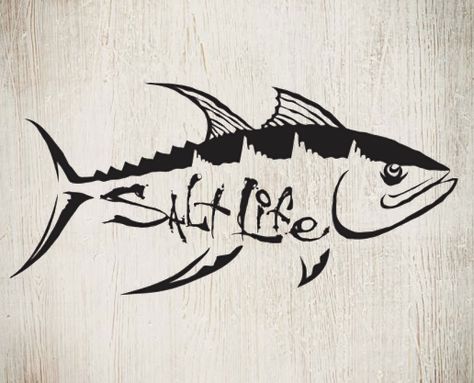 Salt life Salt Life Stickers, Salt Life Decals, Garage Mural, Tarpon Springs Florida, Pesca In Mare, Fish Silhouette, Fishing Decals, Springs Florida, Girlie Girl