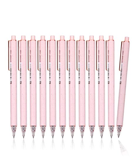 RETRACTABLE PRETTY Ballpoint Supplies Writing Pink School Supplies Png, Pink School Essentials, Pink Art Supplies, Light Pink School Supplies, All Pink School Supplies, Thing For School, Pink School Aesthetic, Pink Supplies, Pink School Supplies