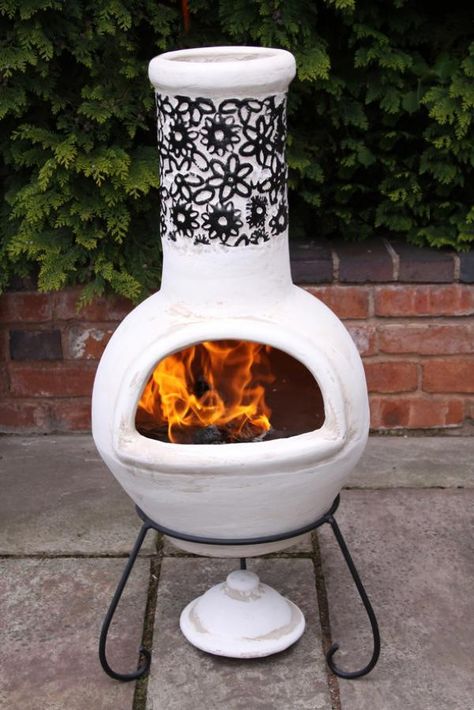 savvysurf_co_uk clay chiminea Metal Chiminea, Clay Chiminea, Clay Fire Pit, Chiminea Fire Pit, Office Tools, Fire Pots, Mexican Decor, Fire Pit Patio, Backyard Fire