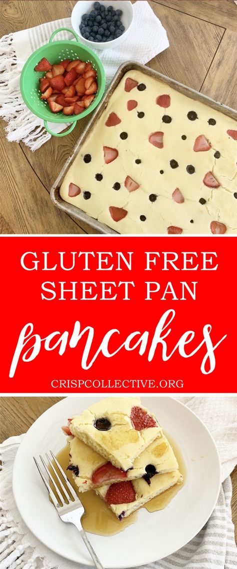 Classic Pancake Recipe, Gluten Free Pancake Mix, Gluten Free Bisquick, Sheet Pan Pancakes, Pan Pancakes, Baked Breakfast Recipes, Gf Breakfast, Baked Pancakes, Summer Breakfast