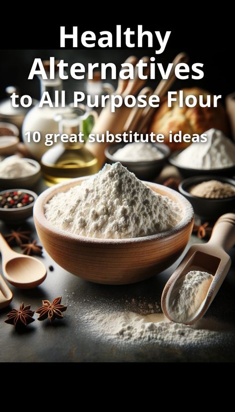 Discover why all-purpose flour triggers cravings and explore 10 healthy alternatives like almond, coconut, and oat flours. Learn how these substitutes can offer more nutrients and aid in managing blood sugar and weight. Plus, get tips on making your own healthy all-purpose flour blend at home for a nutritious twist on traditional recipes. Baking Alternatives, All Purpose Flour Recipes, Paleo Flour, Healthy Flour, Low Calorie Vegan, Healthy Food Alternatives, Flour Substitute, Vegan Substitutes, Flour Alternatives