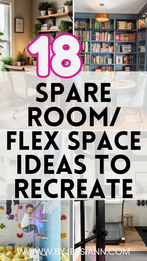 18+ Spare Room/Flex Space Ideas to Recreate in Your Extra Room Random Spaces In House, Lofted Space Ideas, Movie Room And Office, What To Do With Small Rooms, Unusable Space Ideas, Bonus Room Reading Nook, Ikea Bonus Room Ideas, Awkward Room Ideas, Things To Do With An Extra Room