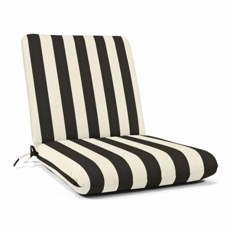 Casual Cushion Sunbrella Hinged Outdoor Maxim Stripe Deep Seating Cushion | Hayneedle Striped Outdoor Cushions, Outdoor Chaise Lounge Cushions, Outdoor Lounge Chair Cushions, Lounge Chair Cushions, Chaise Lounge Cushions, Outdoor Dining Chair Cushions, Entertaining Space, Patio Chair Cushions, Beachy Vibes