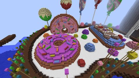 Welcome to minecraft candyland! Minecraft Candy Land Ideas, Candy House Minecraft, Candyland Minecraft, Candy Land Minecraft, Candyland Art, Minecraft Candyland, Candy Minecraft, Minecraft Creative Ideas, Minecraft Cupcakes