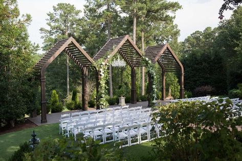 Event Venue Design, Wedding Venues North Carolina, Ceremony Chairs, Raleigh Wedding, Southern Bride, Ceremony Seating, Affordable Wedding Venues, Outdoor Reception, Lake Landscape