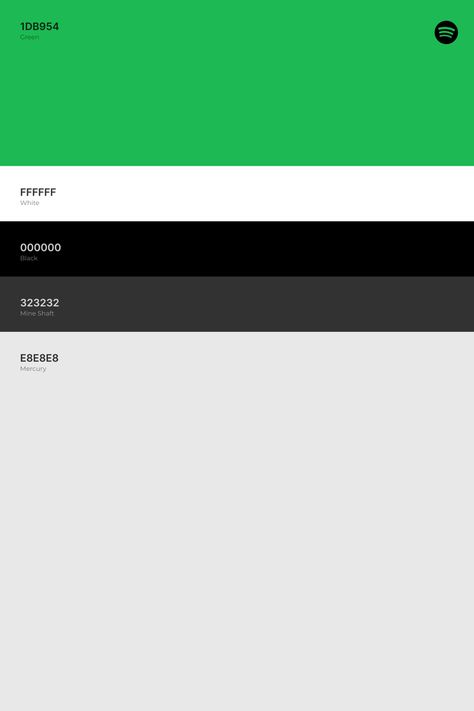 Spotify Colour Palette, Spotify Color Palette, Spotify Branding, Spotify Logo, Website Color Palette, Yearbook Themes, Grey Palette, Power Bi, Color Pallete