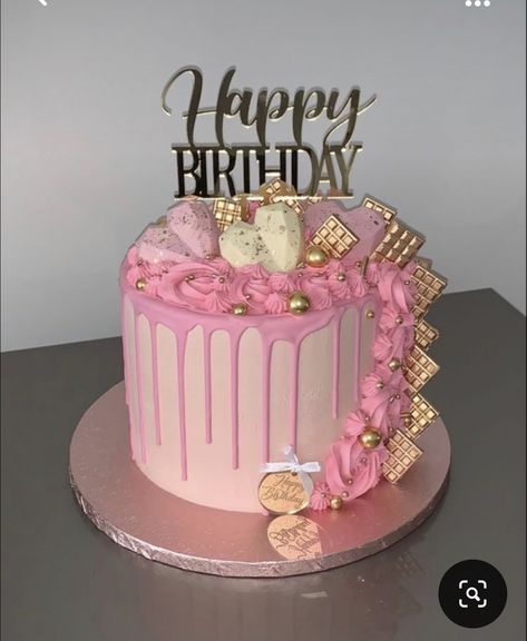 Pretty Birthday Cakes Sweet 16, Custom Bday Cake, Cake Designs Birthday Sweet 16, 11 Bday Cake, 13birthday Cakes, 18th Birthday Pink Cake, 20 Year Old Birthday Cake Ideas Woman, Pink 15 Birthday Cake, Simple But Cute Cakes