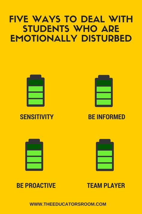 5 Ways to Deal with Emotionally Disturbed StudentsThe Educator's Room | Empowering Teachers as the Experts. | Page 2 Classroom Accommodations, Emotional Support Classroom, Middle School Reading Comprehension, Emotional Disturbance, Inclusive Classroom, Improve English, Student Behavior, Instructional Strategies, Special Education Resources