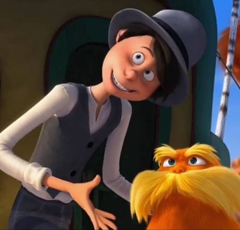 Lorax And Onceler Matching Pfps, Lorax Matching Pfp, Lorax And Onceler, Onceler Pfp, Disney Animated Movies, We Dont Talk, The Lorax, Kid Character, Icon Pfp