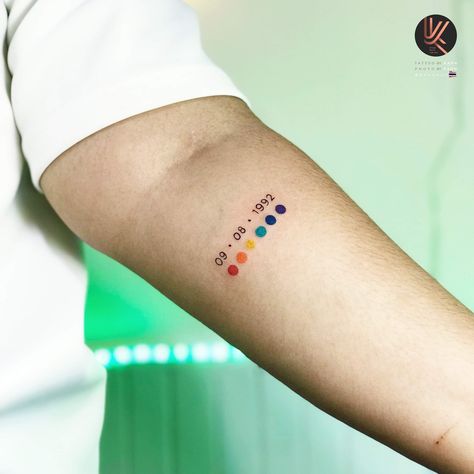 Spectrum Tattoo Design, Cmyk Tattoo, Rainbow Tattoo Ideas Unique, Gay Tattoo Ideas, Gay Tattoos, Lgbt Tattoo, Minimal Tattoo Designs, Gay Tattoo, Minimal Tattoo Ideas