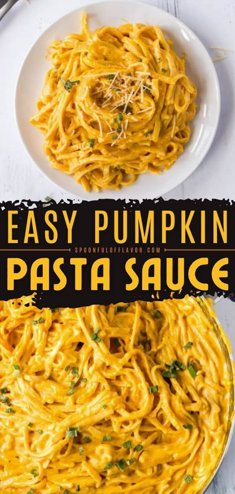 Easy Pumpkin Pasta, Pumpkin Pasta Sauce Recipe, Pasta Pumpkin, Pumpkin Noodles, Fresh Pumpkin Recipes, Pumpkin Pasta Recipe, Pumpkin Pasta Sauce, Pumpkin Puree Recipes, Pumpkin Sauce