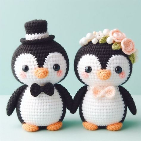 Crochet Mr And Mrs Penguin Amigurumi Free Pattern - The Amigurumi Crochet Penguin Pattern Free Easy, Small Penguin Crochet Pattern Free, Free Crochet Penguin Pattern, Amigurumi Penguin Free Pattern, Crochet Penguin Pattern Free, Amigurumi Free Pattern Beginner, Penguin Amigurumi Free Pattern, Cute Amigurumi Free Pattern, Penguin Amigurumi Pattern