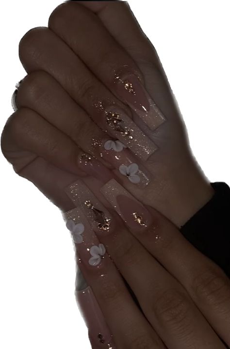 Acrylic Nails Quince, Brown Nails With Gold, Nails Quinceanera, Short Quince Nails, Nails Quince, Nail Inspo Green, Sweet 16 Party Planning, Nails Long Acrylic, Quince Nails