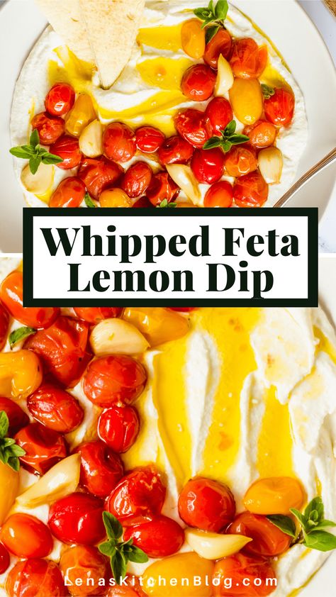 Dip Recipies, Tomato Dip Recipes, Roasted Tomatoes And Garlic, Lemon Dip, Greek Menu, Medifast Recipes, Crostini Appetizers, Holiday Party Food, Lunch And Snack Ideas