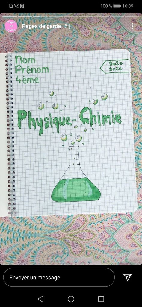 Page de garde de physique chimie - rentrée 2022 pour collège/lycée. Back to school Open Book Drawing, School Bookmarks, School Preparation, School Book Covers, Cat Personalities, Study Organization, Creative Books, Drawing Style, School Notebooks