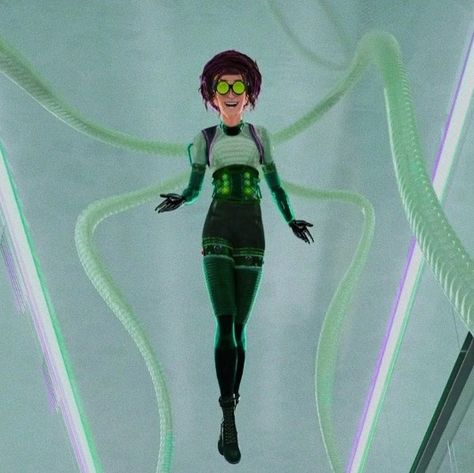 marvel spider-man into across beyond the spider-verse doctor olivia octavious doc ock aesthetic icons Doc Oc Spiderverse, Doc Ock Spider Verse, Female Doc Ock, Doc Ock Aesthetic, Spiderverse Doc Ock, Spiderverse Frames, Spiderman Moodboard, Olivia Octavius, Lady Octopus