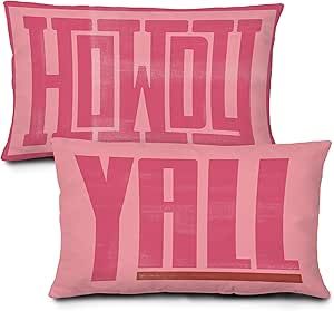 Qvapt Pink Western Howdy Pillow Covers,Pink Western 12x20 Pillow Covers Set of 2,Pink Western Decor,Pink Western Howdy Throw Pillow Covers,Pink Western Howdy Pillowcases for Couch Sofa Hot Pink Bedding, Peach Rooms, Western Pillows, Western Rooms, Blankets For Winter, Prime Colors, Quote Design, More Life, Garden Pillows