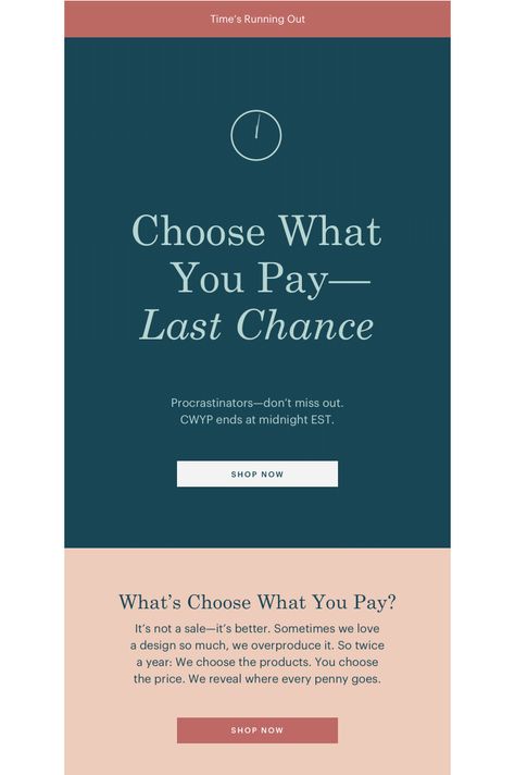 3 Design Strategies for Last Chance Emails Last Chance Email Design, Last Chance Email, Inverted Pyramid, Last Chance Sale, Design Strategies, Email Ideas, Sale Campaign, Email Examples, Email Template Design