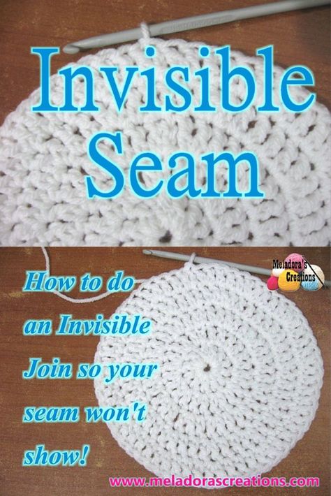 Crochet Hack, Crochet Vintage, Crochet Motifs, Crochet Stitches Tutorial, Crochet Instructions, Crochet Stitches Patterns, How To Work, The Invisible, Crochet Basics