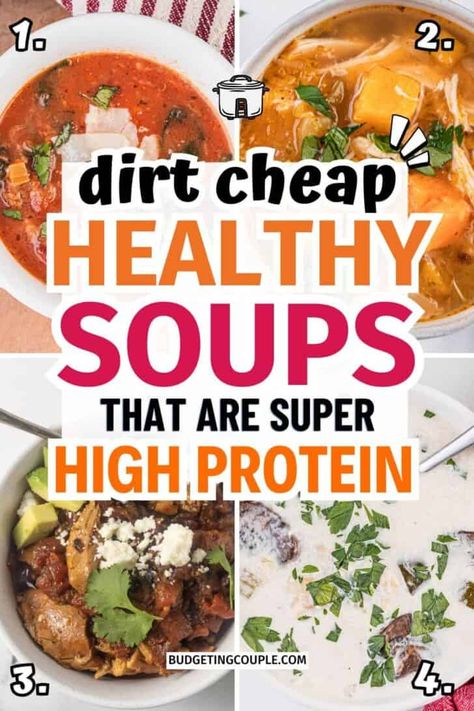 Stay cozy this season with inexpensive soups in the crockpot that make cold nights warm and satisfying. These easy soup recipes are perfect for Sunday crockpot meals, bringing comfort and flavor to every spoonful. From slow cooker fall soup recipes to cheap winter meals for cold weather, these hearty dishes make dinnertime delicious without breaking the bank. Quick Easy Cold Weather Meals, Easy Winter Soups Healthy, Crowd Pleasing Soup Recipes, Cheap Crockpot Soup, Cheap Winter Meals, Sunday Crockpot Meals, Recipe For Cold Weather, Meals For Cold Weather, Crockpot Soup Recipes Easy