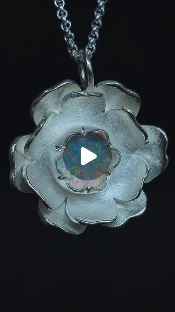 Marissa on Instagram: "This was my first attempt at flower setting, and I think it suits this flower well. The synthetic opal stone adds a touch of brilliance that I adore. Did you have a good weekend? I hope your Sunday is sparkly ✨️" Have A Good Weekend, Synthetic Opal, Things To Think About, Opal, Stone, Flowers, Instagram