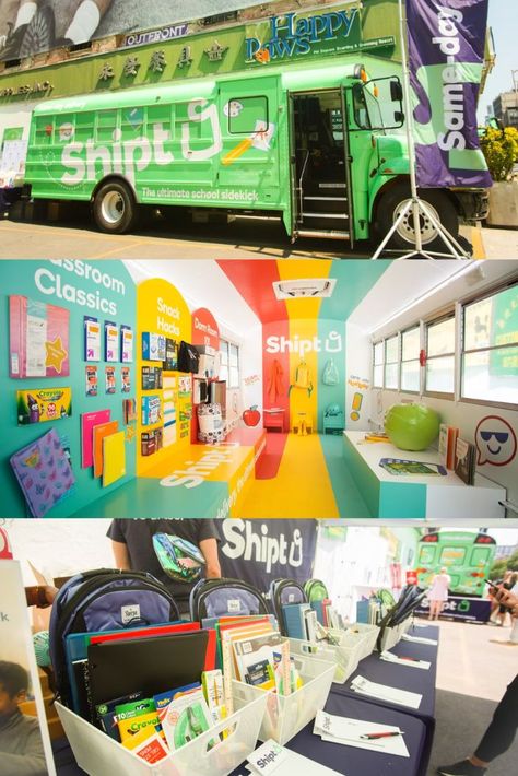 The same-day delivery company, Shipt, transformed a school bus into a promotional tool to help parents tackle BTS shopping. Click the link to see more from the branded school bus activation. Marketing Activations, School List, Delivery Company, Experiential Marketing, School Essentials, School Shopping, Experiential, School Bus, College Students