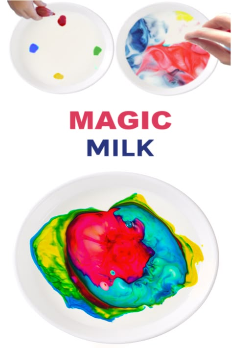 Wow the kids with the magic, color-changing milk experiment!  Rainbow milk science is an activity all ages will want to do again & again! #magicmilkexperiment #magicmilkscienceexperimentforkids #magicmilk #milkexperimentsforkids #rainbowmilkexperiment #rainbowmilk #milkexperiment #colorchangingmilk #scienceexperimentskids #scienceforkids Skittles Rainbow Experiment, Skittles Rainbow, Skittles Experiment, Milk Experiment, Milk Science Experiment, Rainbow Experiment, Rainbow Milk, Science Experiment For Kids, Experiment For Kids