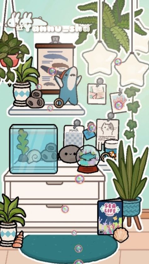 Toca Boca Shelf Ideas, Toca Boca Ideas, Ocean Room Ideas, Toca Boca Room, Toca Life World Aesthetic Pfp, Bad Room Ideas, Toca Ideas, Toka Boka, Free House Design