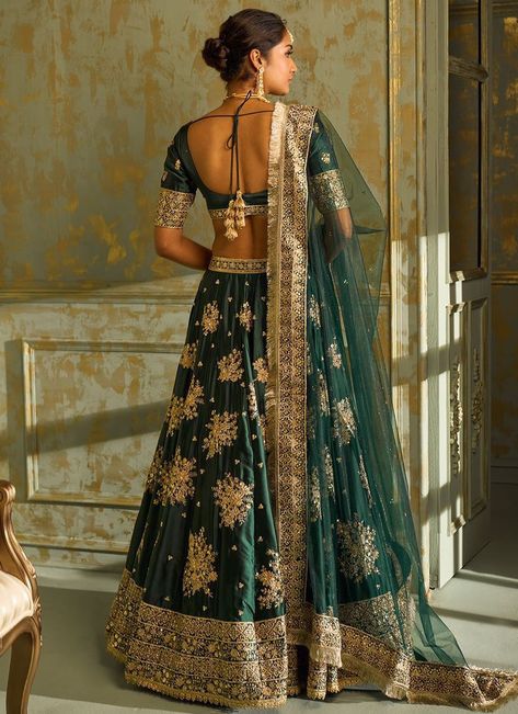 just read the book to know #fanfiction #Fanfiction #amreading #books #wattpad Dark Teal Lehenga, Indian Green Dress, Dark Green Lengha, Peacock Green Lehenga, Emerald Green Lengha, Lengha Green, Bottle Green Lehenga Choli, Green Banarasi Lehenga, Green Wedding Lehenga