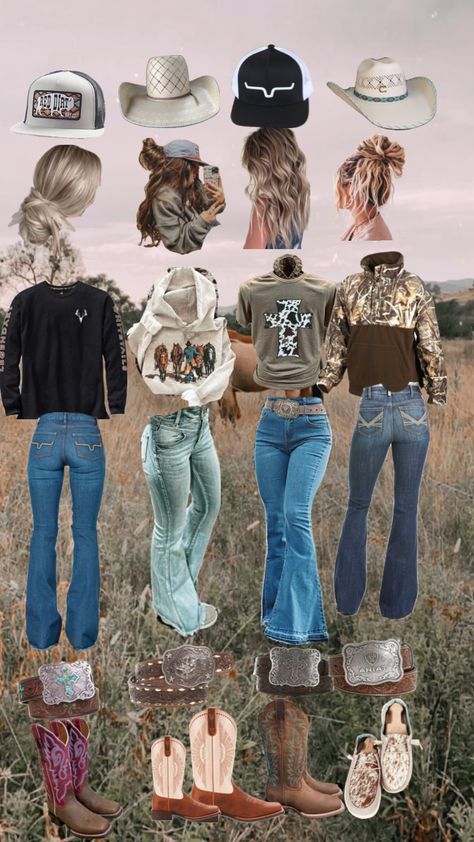 Country Outfits Women, Cute Cowgirl Outfits, Job Clothes, Casual Country Outfits, Cowgirl Style Outfits, Farm Clothes, Southern Outfits, Country Style Outfits, Western Wear Outfits