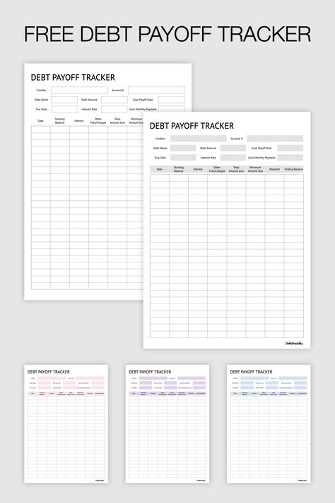 Debt Payoff Tracker - Free Printable Digital Template Debt Payment Tracker Printable Free, Debt Payoff Template, Credit Card Payment Tracker Printable Free, Debt Snowball Tracker Free Printables, Debt Payoff Tracker Printable Free, Free Debt Tracker Printable, Debt Pay Off Tracker Free Printable, Debt Payment Plan Printable Free, Credit Card Debt Payoff Tracker