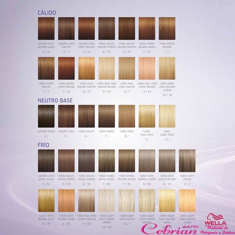 Wella Colour Chart, Wella Hair Color Chart, Neutral Brown Hair Color, Neutral Brown Hair, Wella Colour Touch, Mixing Hair Color, Wella Illumina Color, Brown Hair Color Chart, Wella Toner