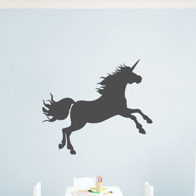 SweetumsWallDecals Unicorn Silhouette Wall Decal Color: Dark Gray Unicorn Silhouette, Baby Wall Decals, Unicorn Wall Decal, Bible Wall Decals, Heart Wall Decal, Large Wall Decals, Unicorn Nursery, Star Wall Decals, Owl Nursery