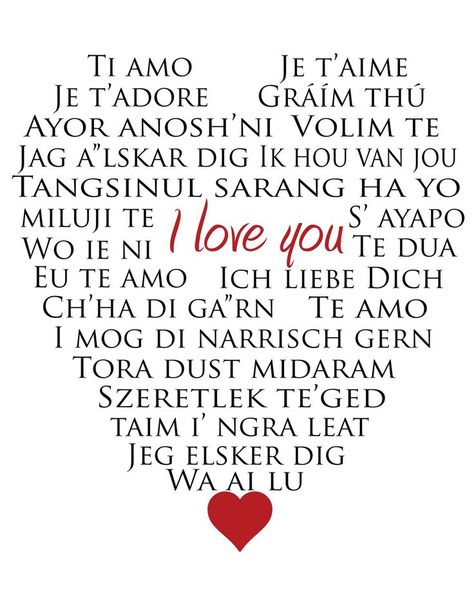 How to say I love you in so many languages My Funny Valentine, Heart Day, Different Languages, Love Is, Love Hearts, All You Need Is Love, Valentine Day Love, Love Valentines, Be Mine