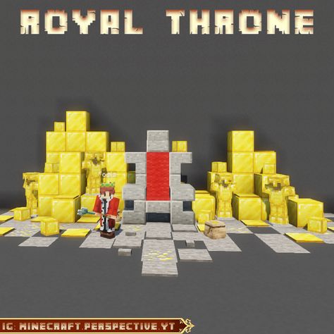 Throne Minecraft, Minecraft Throne, Minecraft W, Minecraft Earth, Minecraft Building Guide, Minecraft Statues, Steampunk City, Bangunan Minecraft, Minecraft Farm