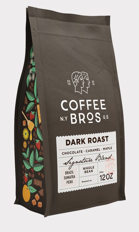 Desain Merek, Coffee Bag Design, Coffee Shop Branding, Coffee Pack, Coffee Label, Coffee Box, Espresso Beans, Dark Roast Coffee, Coffee Tasting