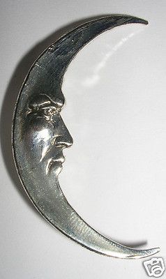 . Man In The Moon Face, Moon Madness, Mucha Art, Library Display, Face Brooch, Man In The Moon, Luna Moon, Vintage Moon, Sky Moon