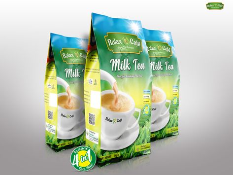 Milk Tea Packaging Design, Pouch Design Packaging, Milk Tea Packaging, Tea Pouch, Sugar Packaging, Tea Packaging Design, Pouch Design, Food Logo Design, Pouch Packaging