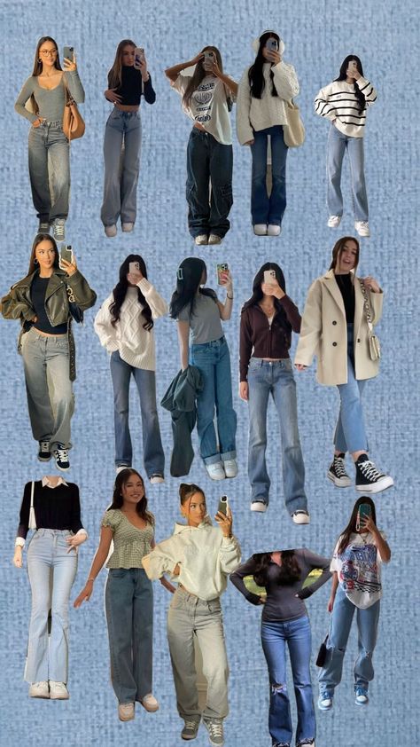 abonné vous 🩵🩵💙 Outfit Jean Bleu, Outfit Jean, Ootd Jeans, Outfit Jeans, Jean Outfits, Ootd, Denim Outfits