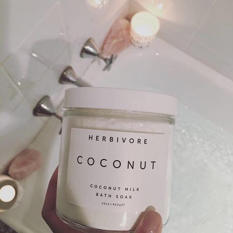 Coconut Milk Bath Soak, Milk Bath Soak, Coconut Milk Bath, Skincare Products Photography, Herbivore Botanicals, Coconut Milk Powder, Skincare Product, Milk Bath, Bath Soap