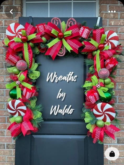 Christmas door garland diy