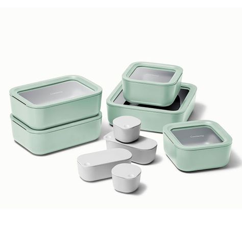 Lunch Box Containers, Pantry Organizers, Food Out, Glass Food Storage, Container Set, Small Containers, Ceramic Coating, Storage System, Food Store