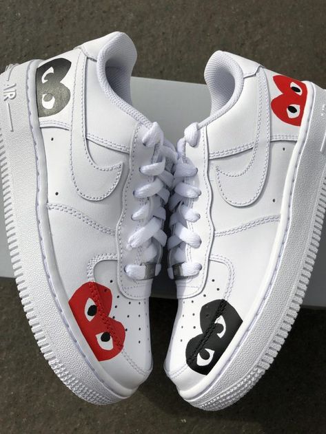 Painted Air Force 1, Black Air Force 1, Painted Shoes Diy, Custom Sneakers Diy, Custom Painted Shoes, Diy Sneakers, Painted Sneakers, Air Force 1s, White Nike Shoes