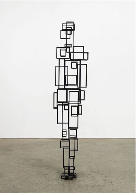 Antony Gormley ~ Construct, 2009 (cast iron) - Line/negative-possitive space/rhythm/proportion/repetition/ Antony Gormley Sculptures, Human Sculpture, Arte Indie, Antony Gormley, Steel Art, Marble Sculpture, Wire Sculpture, Sculpture Installation, Land Art