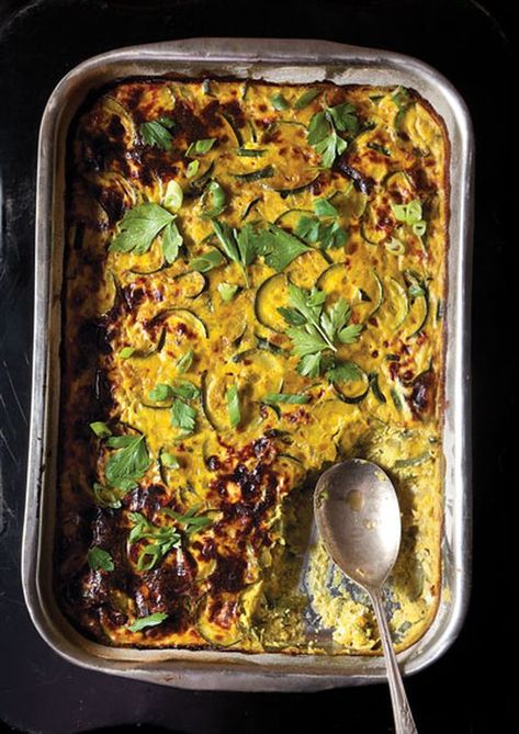 Persian Zucchini Frittata (Kuku Kadoo) Recipe | Saveur Easy Weeknight Casseroles, Iranian Dishes, Weeknight Casseroles, Zucchini Frittata, Vegetarian Main Course, Persian Recipes, Persian Cuisine, Iranian Food, Vegetarian Main Dishes