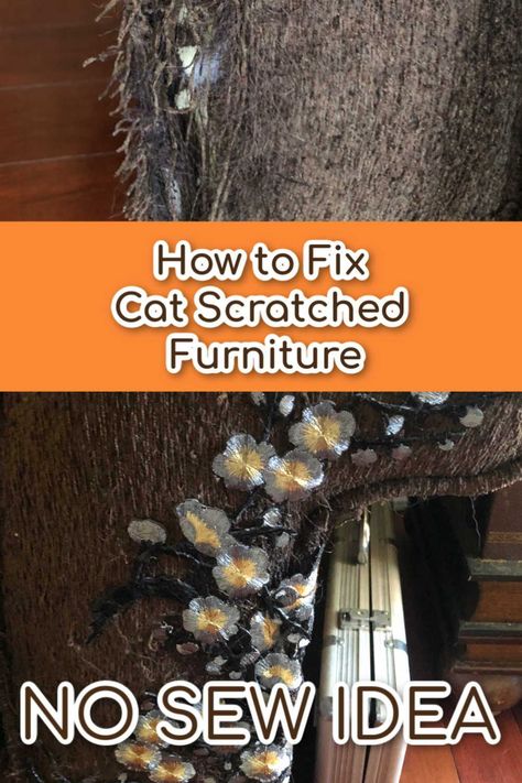 Diy Cat Furniture, Couch Repair, Cat Life Hacks, Cat Scratching Furniture, Fabric Couch, Cat Patio, Cat Proofing, Furniture Fix, Cat Hacks