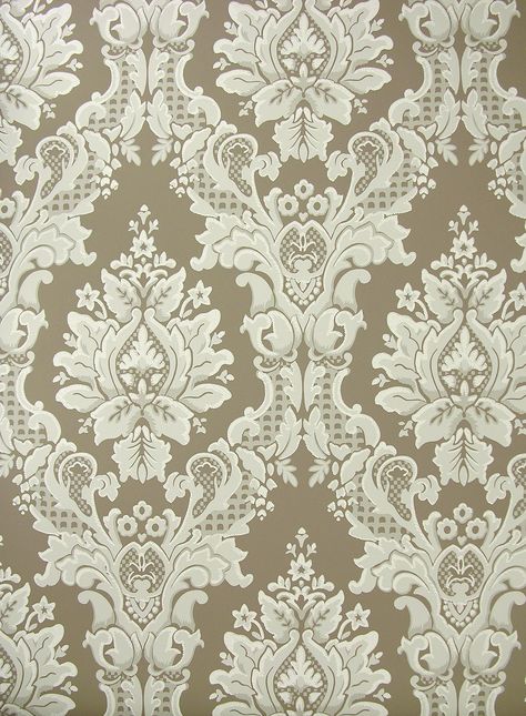 Damask wallpaper bedroom